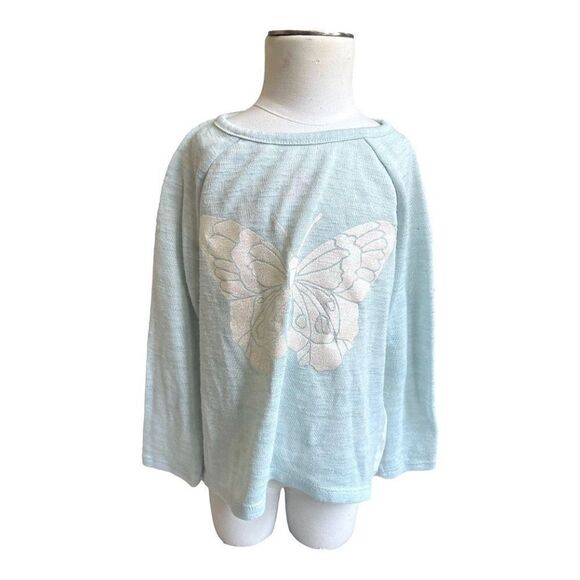 Toddler Girls H&M Iridescent Shimmer Butterfly Semi- Sheer Back Top - Sz 2-4 yrs - Picture 2 of 3